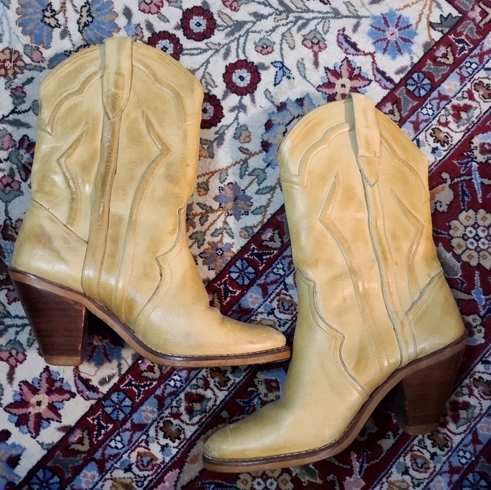 Cowboy boots genuine leather